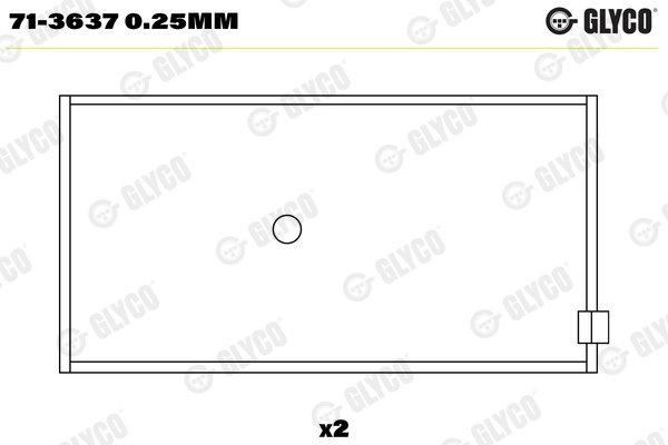Glyco Drijfstanglager 71-3637 0.25mm
