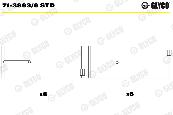 Glyco Drijfstanglager 71-3893/6 STD