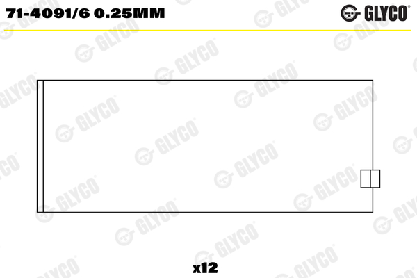 Glyco Drijfstanglager 71-4091/6 0.25mm