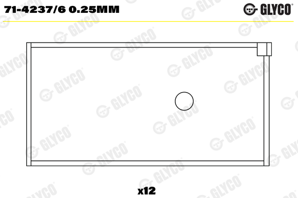 Glyco Drijfstanglager 71-4237/6 0.25mm