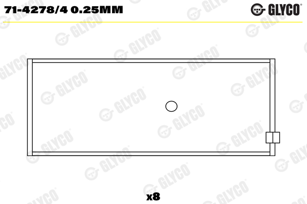 Glyco Drijfstanglager 71-4278/4 0.25mm