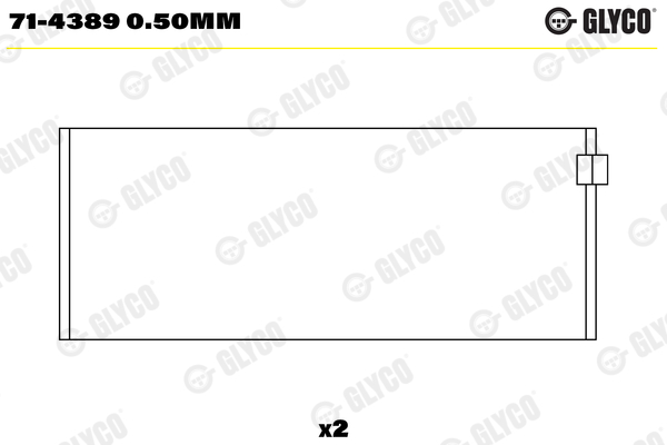 Glyco Drijfstanglager 71-4389 0.50mm