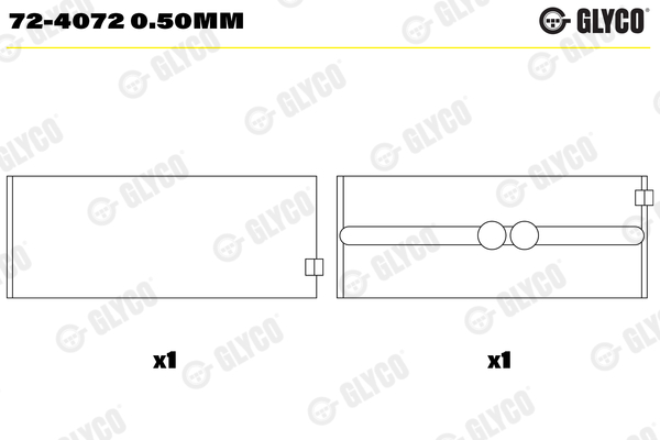 Glyco Hoofdlager 72-4072 0.50mm