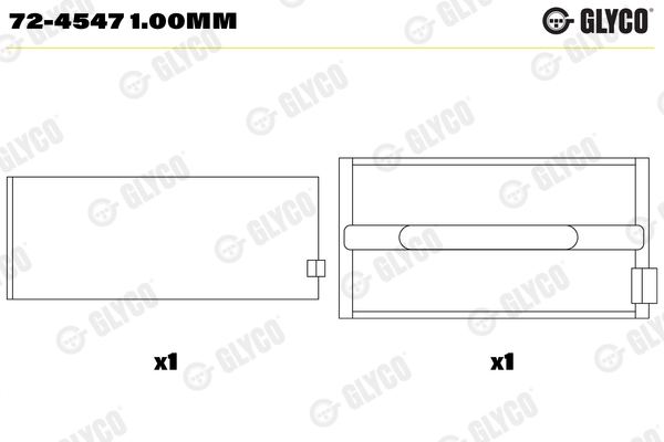 Glyco Hoofdlager 72-4547 1.00mm