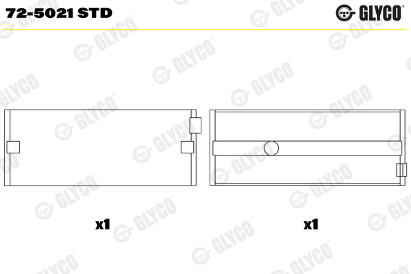 Glyco Hoofdlager 72-5021 STD