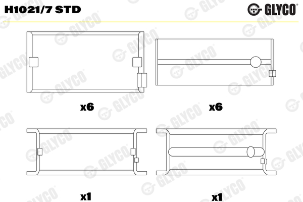 Glyco Hoofdlager H1021/7 STD