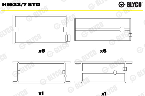 Glyco Hoofdlager H1022/7 STD