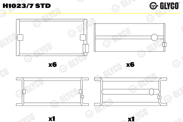 Glyco Hoofdlager H1023/7 STD