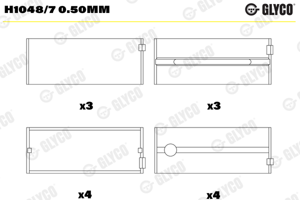 Glyco Hoofdlager H1048/7 0.50mm