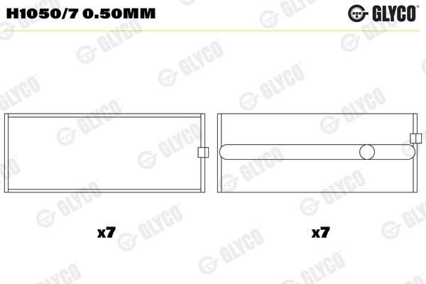 Glyco Hoofdlager H1050/7 0.50mm