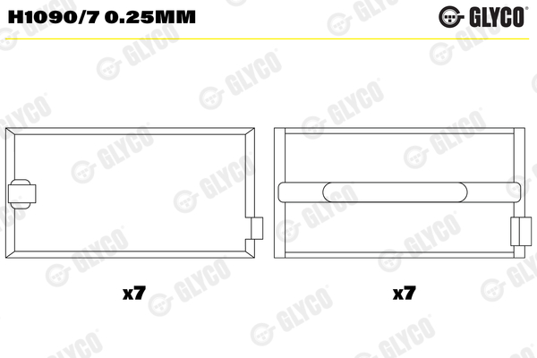 Glyco Hoofdlager H1090/7 0.25mm