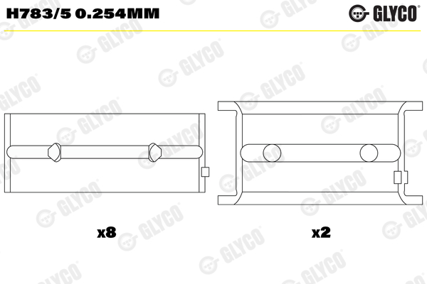 Glyco Hoofdlager H783/5 0.254mm