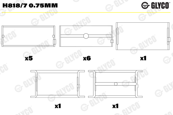 Glyco Hoofdlager H818/7 0.75mm