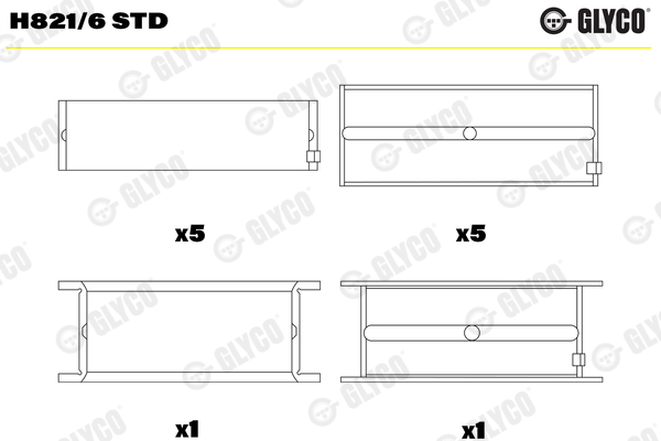 Glyco Hoofdlager H821/6 STD