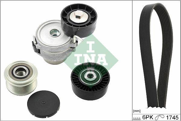 INA Poly V-riemen kit 529 0114 10