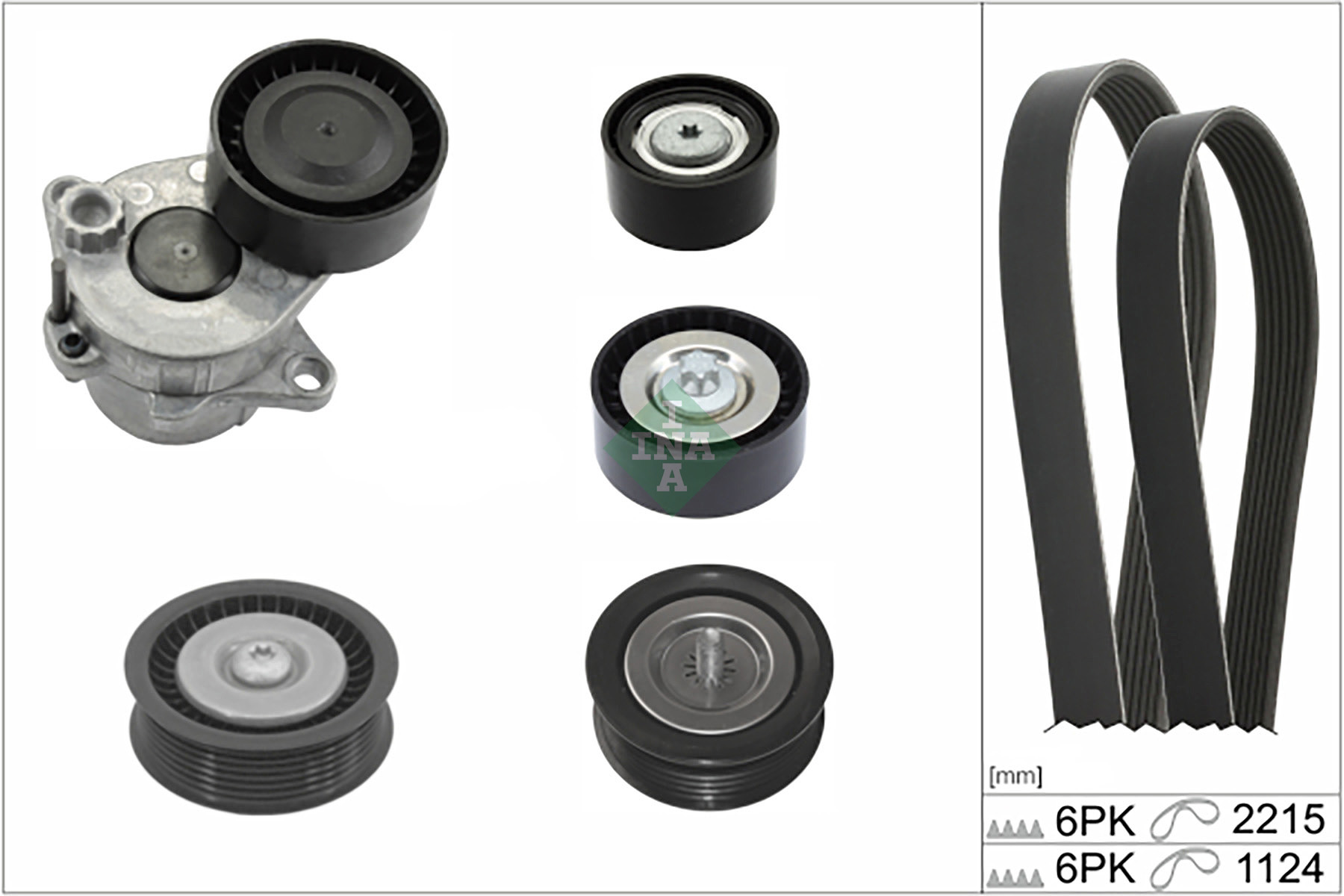 INA Poly V-riem set 529 0589 10