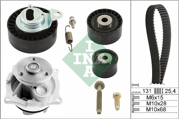 INA Distributieriem kit inclusief waterpomp 530 0102 31