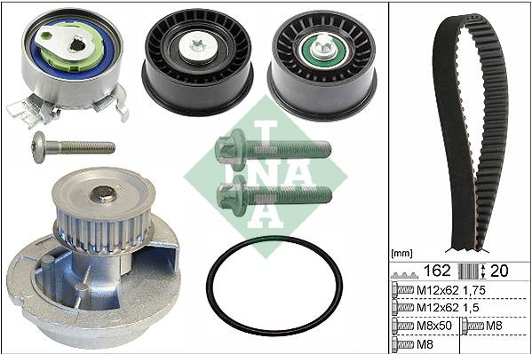 INA Distributieriem kit inclusief waterpomp 530 0441 31