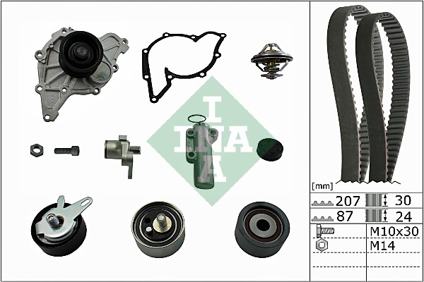 INA Distributieriem kit inclusief waterpomp 530 0539 30