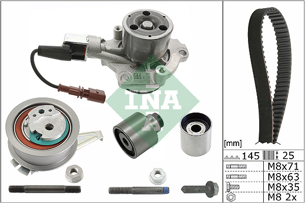 INA Distributieriem kit inclusief waterpomp 530 0650 30