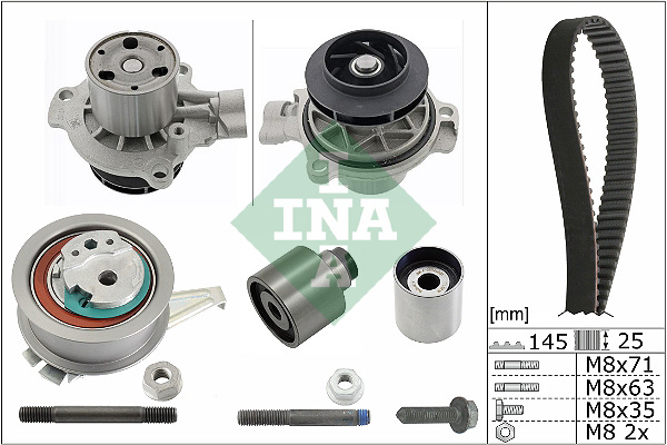 INA Distributieriem kit inclusief waterpomp 530 0650 31