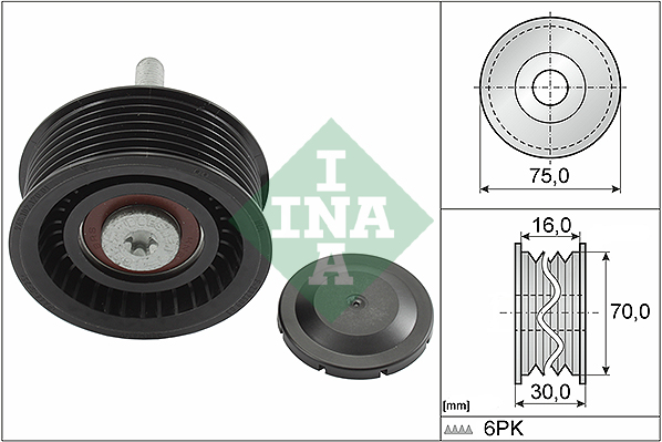 INA Geleiderol (poly) V-riem 532 0801 10