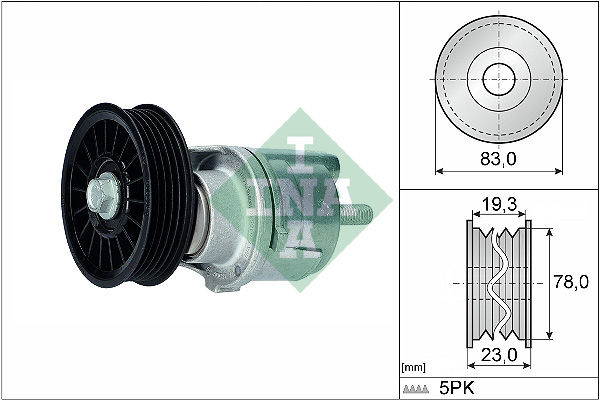 INA Spanner poly V-riem 534 0185 10