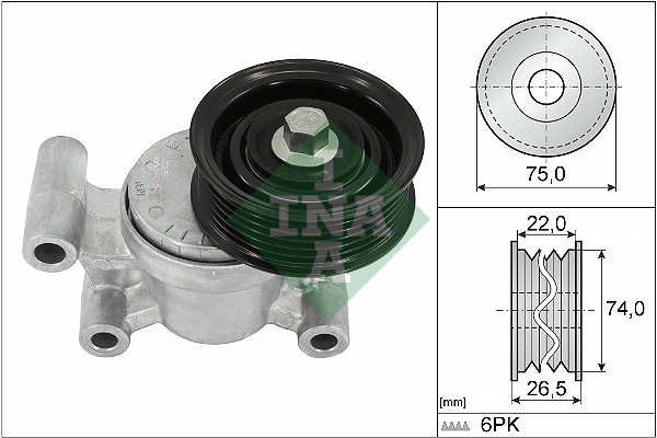 INA Spanner poly V-riem 534 0293 10