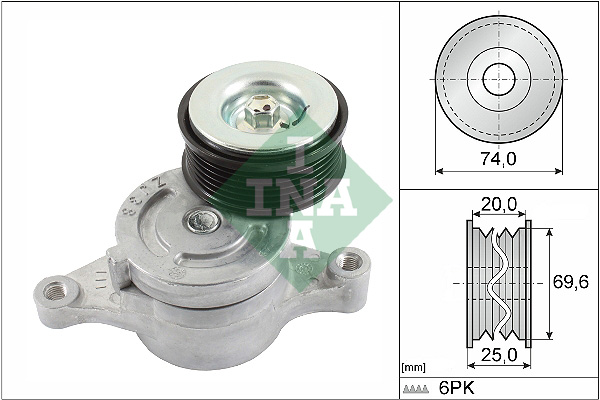 INA Spanner poly V-riem 534 0457 10