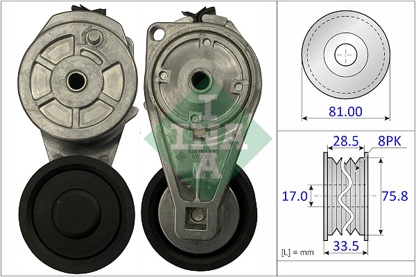 INA Spanner poly V-riem 534 0913 10