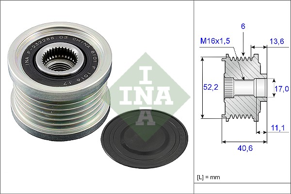 INA Vrijloop koppeling dynamo 535 0044 10