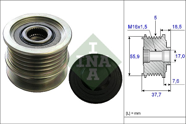 INA Vrijloop koppeling dynamo 535 0169 10