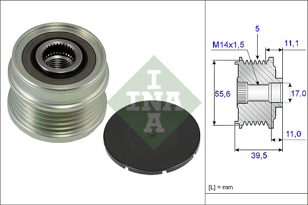 INA Vrijloop koppeling dynamo 535 0218 10