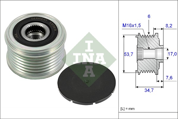 INA Vrijloop koppeling dynamo 535 0224 10