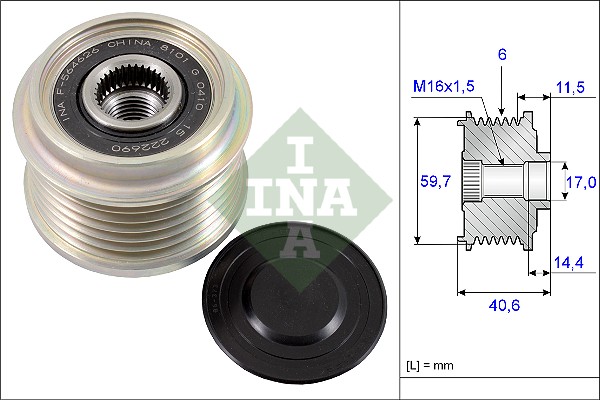 INA Vrijloop koppeling dynamo 535 0227 10