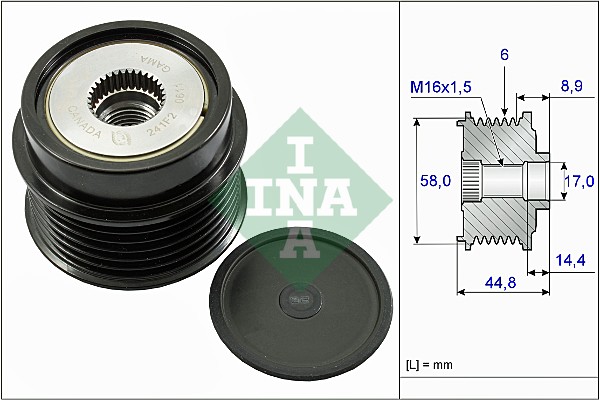 INA Vrijloop koppeling dynamo 535 0271 10