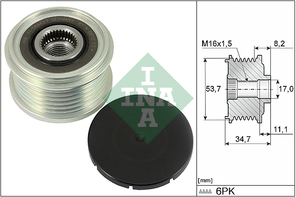 INA Vrijloop koppeling dynamo 535 0327 10