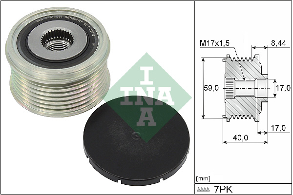 INA Vrijloop koppeling dynamo 535 0331 10