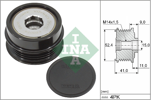 INA Vrijloop koppeling dynamo 535 0339 10