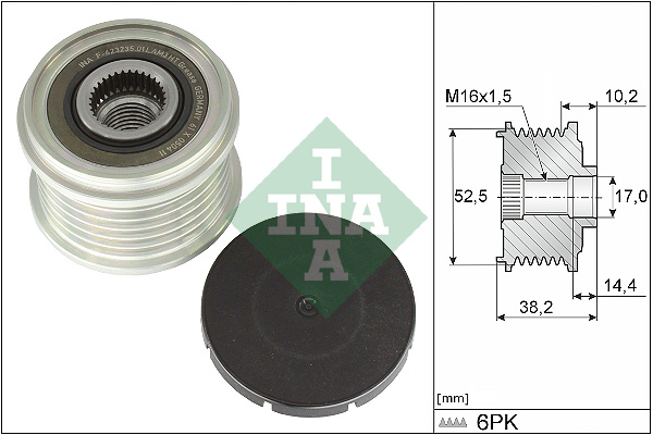 INA Vrijloop koppeling dynamo 535 0369 10