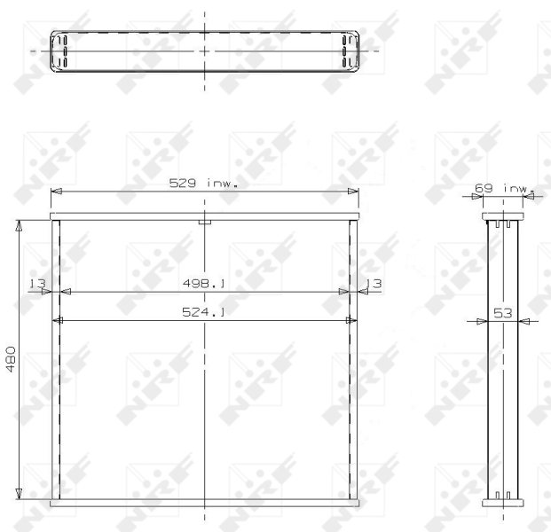 NRF Koelblok radiateur 13976