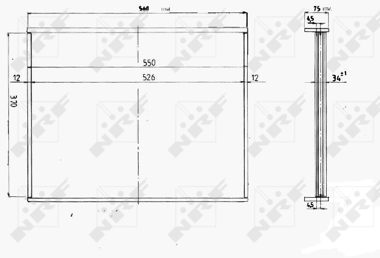 NRF Koelblok radiateur 14190