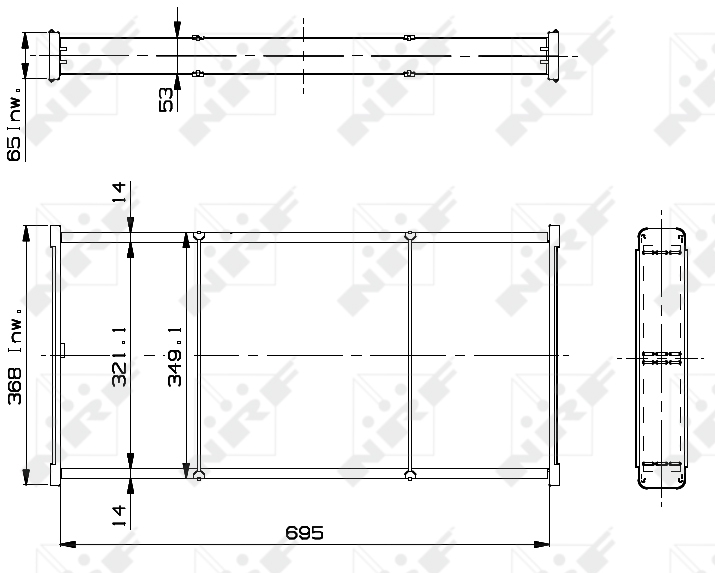 NRF Koelblok radiateur 14450