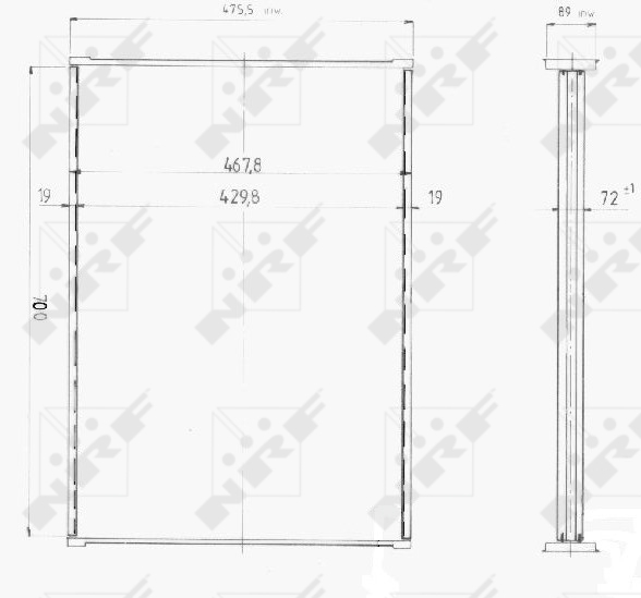 NRF Koelblok radiateur 14512