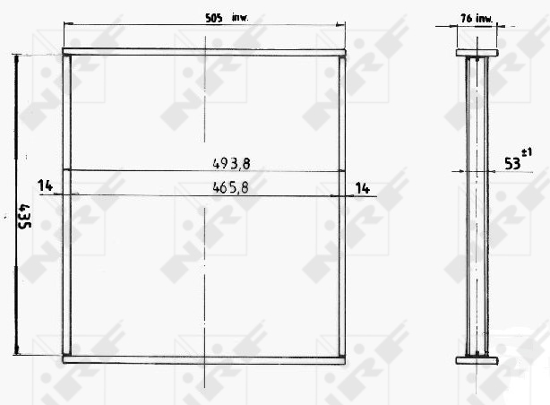 NRF Koelblok radiateur 14593