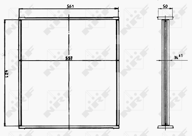 NRF Koelblok radiateur 15207