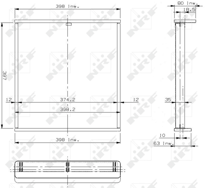 NRF Koelblok radiateur 17203