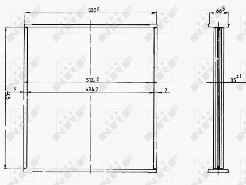 NRF Koelblok radiateur 17550