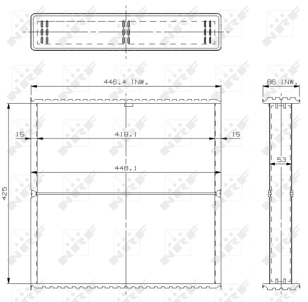 NRF Koelblok radiateur 24534