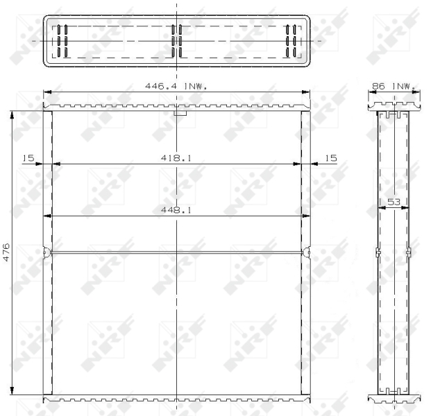 NRF Koelblok radiateur 24535